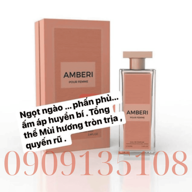 Nước hoa Dubai nữ Amberi Pour Femme ngọt ngào trẻ trung sành điệu