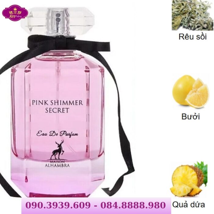 Nước Hoa Maison Alhambra Pink Shimmer Secret 100ml EDP - Ảnh 2