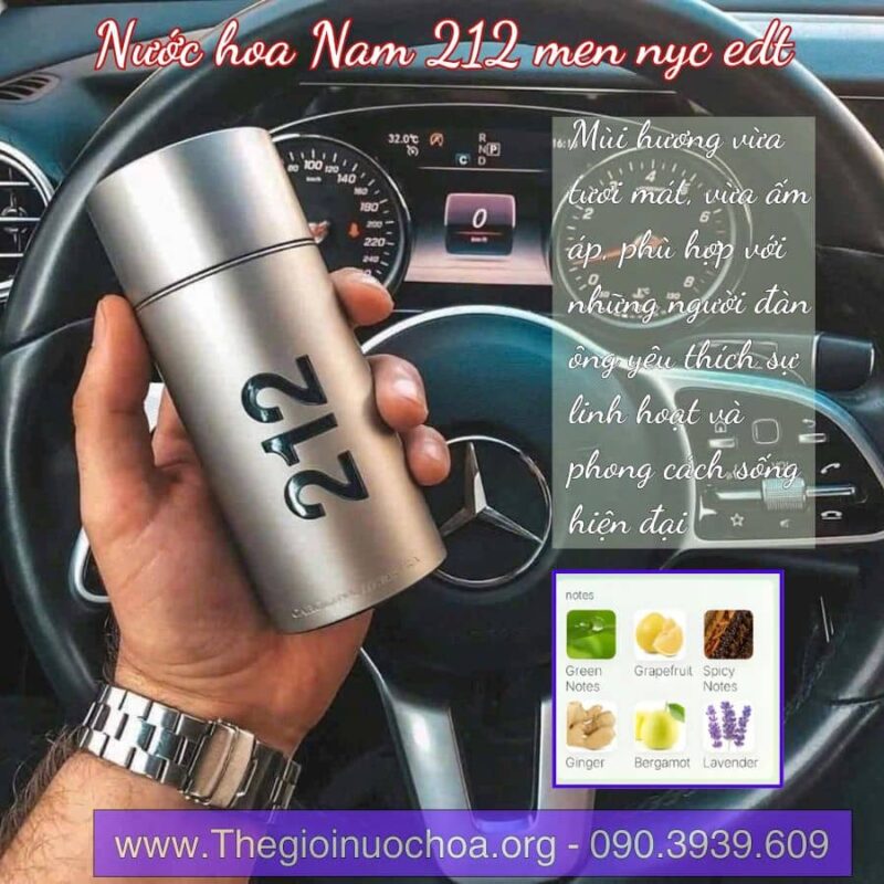 Nước hoa nam 212 Men NYC Eau de Toilette 100ml – Tinh tế, năng động và hiện đại (2)