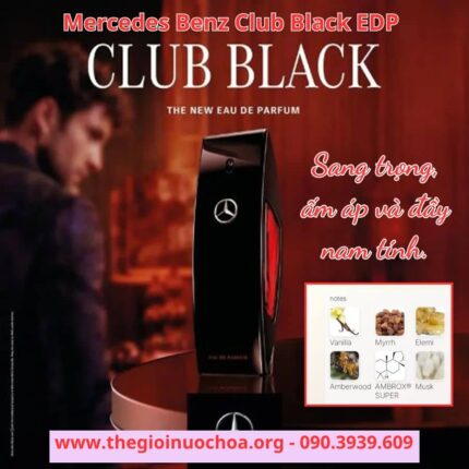 Nước hoa nam Mercedes-Benz Club Black EDP 100ml – Sang trọng, ấm áp và nam tính (2)