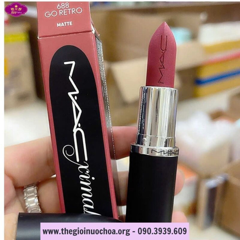 Son Lì MAC Ximal Silky Matte 688 Go Retro Màu Nâu Hồng Đào